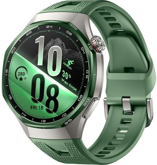 Huawei WATCH GT 7 Pro Smartwatch mit Titanlegierung-Gehäuse und grünem Fluorelastomer-Armband, 46 mm - Bild 1