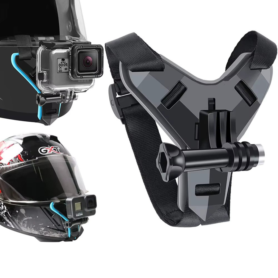 Helm Strap Halterung für GoPro Action Kameras in Schwarz - Bild 2