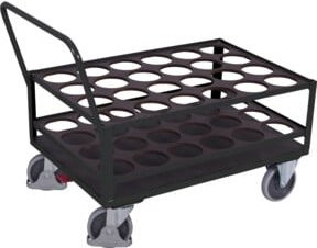 VarioFit Stahlflaschenwagen aus Stahl in Anthrazit RAL 7016 - Bild 1