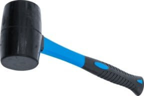 BGS Gummihammer mit Fiberglasstiel in Schwarz, 500 g - Bild 1