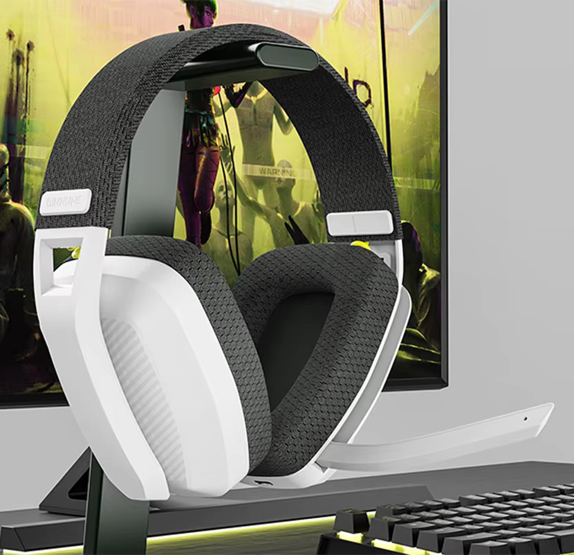 BINNUNE BW06 Bluetooth Gaming-Headset mit Mikrofon für PS5, PS4, PC und Mac, kabellose 2,4 GHz Kopfhörer in Schwarz oder Weiß - Bild 5