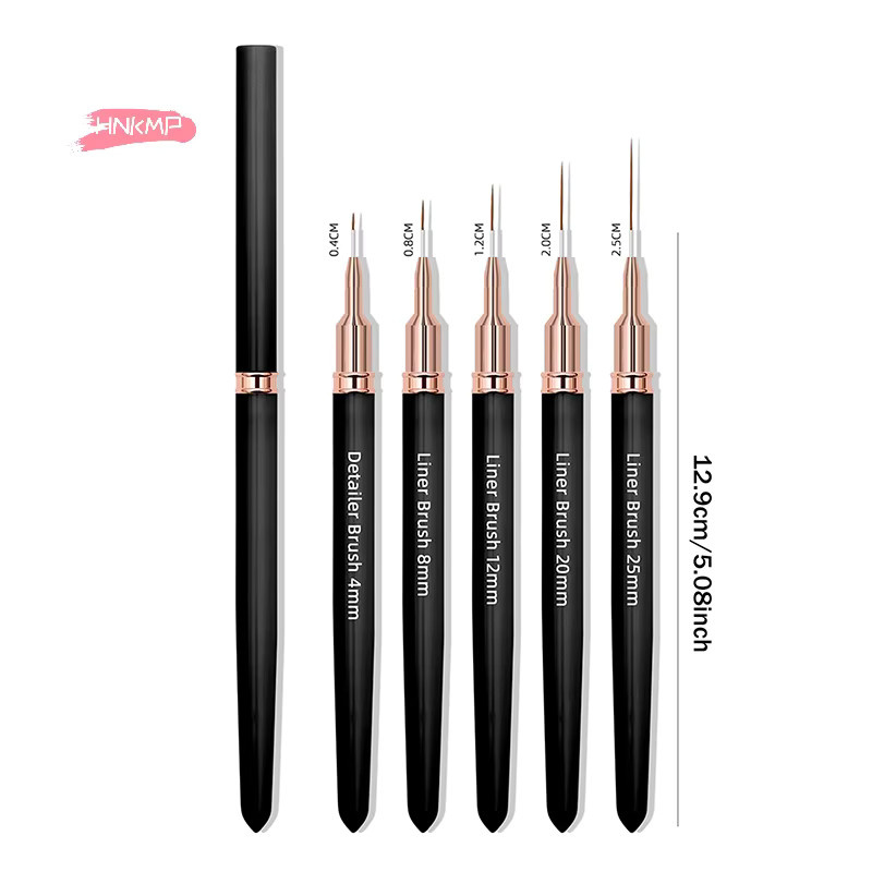 HNKMP Nail Art Liner-Pinsel-Set, 5-teilig, Unisex - Bild 6