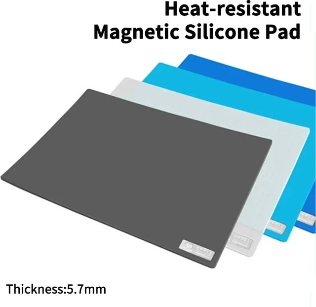 OSS W316 W317 Magnetisches Silikonpad für Mobiltelefon-Reparaturen, Hochtemperaturbeständig, Grau - Bild 1