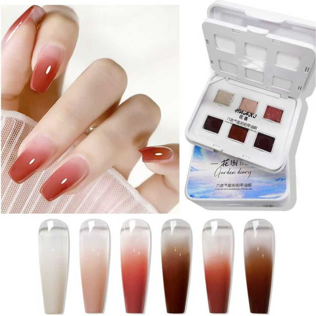 SAUA Nagellack Air Cushion Patting Glue, 6 Farben, Glänzend - Bild 1