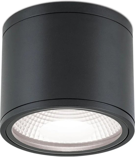 Orion Leuchten LED Deckenaufbaustrahler Schwarz IP65 für Außenbereich und Nassräume, 13W, 1030lm, 3000K Warmweiß, Durchmesser: 14,5 cm - Bild 1