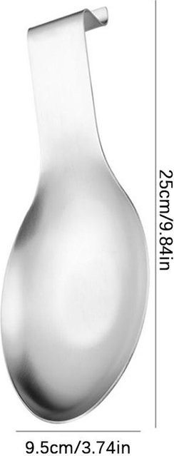 SEEQS Löffelablage in Fischform aus Edelstahl in Silber - Bild 1