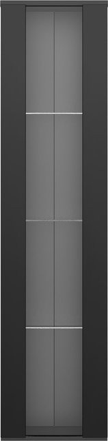 Aosom Vitrinenschrank Schwarz mit LED-Beleuchtung, App- und Fernbedienung-Steuerung, 4 Ebenen, B/T/H: 40 x 29 x 170 cm - Bild 1