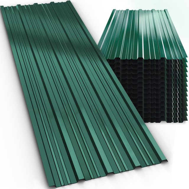 GARDEBRUK Trapezblech 14er-Set aus verzinktem Stahl in Grün, B: 110 cm, B: 46 cm - Bild 1