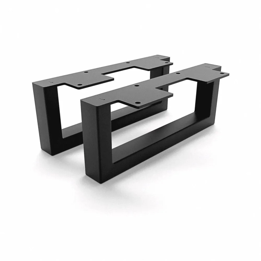 HEVVA Möbelfüße GRAZ 2er Set Schwarz Höhe: 10 cm, Tiefe: 25 cm - Bild 2