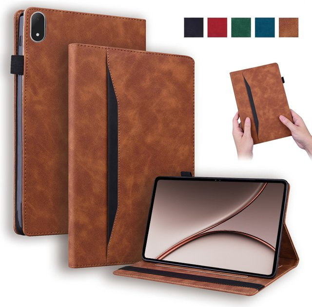 Luxus Wallet Tablet Hülle für OnePlus Pad 4 13,2 Zoll in Blau und Braun - Bild 1