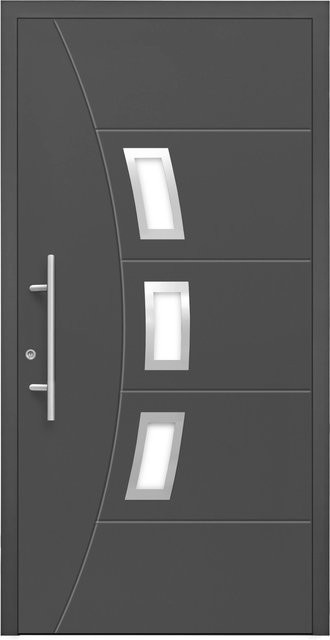 Aluminium-Haustür Splendoor Moderno in Anthrazit Metallic, Anschlag Links, B: 110 cm, H: 210 cm - Bild 1