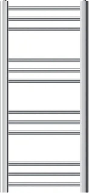 LuxeBath Badheizkörper Sahara gebogen in Chrom mit Seitenanschluss, B: 40 cm, H: 80 cm, T: 20 cm - Bild 2