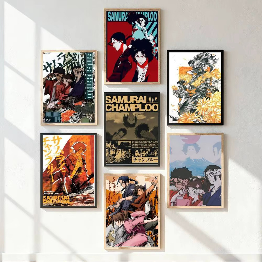 Vintage Samurai Champloo Anime-Poster als Kunstdruck in Mehrfarbig, Rechteckiges Papierposter zur Wanddekoration - Bild 5
