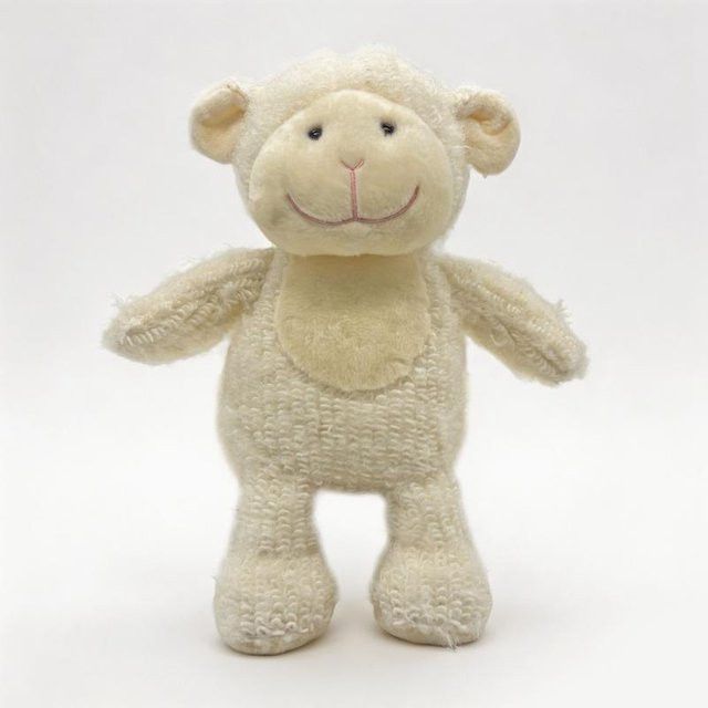 Yiran toy Cartoon-Schaf Stofftier, Plüsch / Textil, 25 cm, Weiß - Bild 1