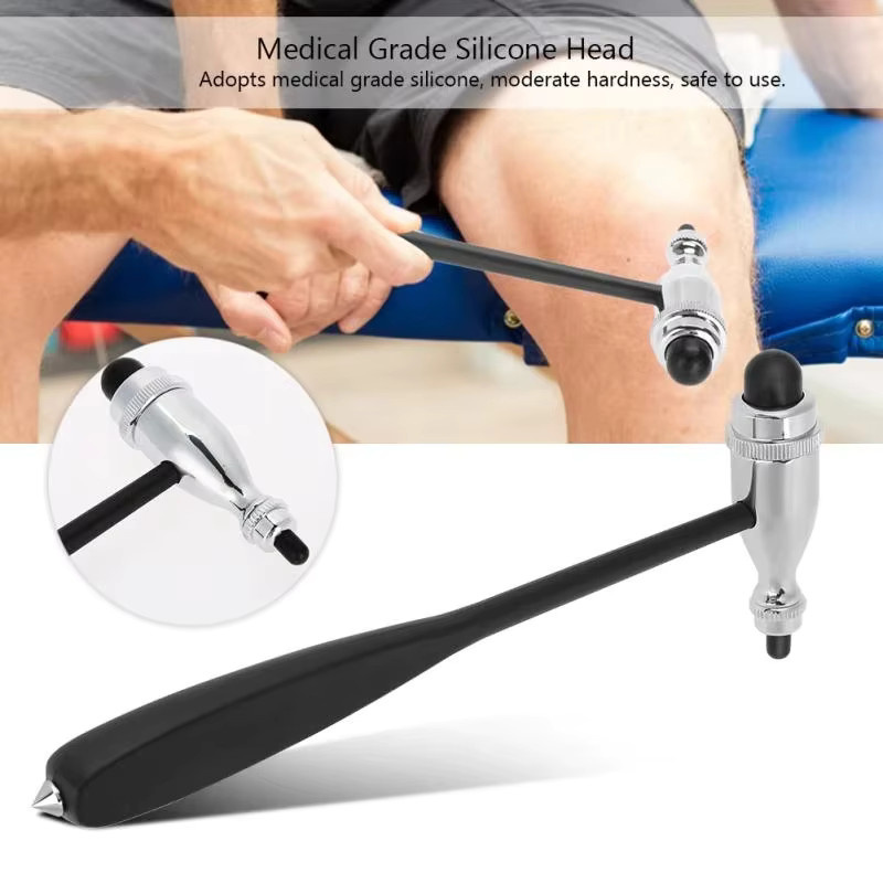 LYNSUM Medizinischer Reflexhammer zur neurologischen Diagnose und Muskelreflexprüfung, Schwarz - Bild 2