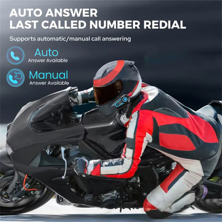 JYD-C50 Motorradhelm-Headset Bluetooth Freisprecheinrichtung mit HiFi Stereo, RGB-Licht und IPX67 Wasserdichtigkeit in Schwarz - Bild 3
