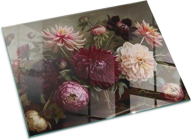 Tulup Glasbodenplatte für Kaminöfen in Rot, B/T: 80 x 60 cm - Bild 1