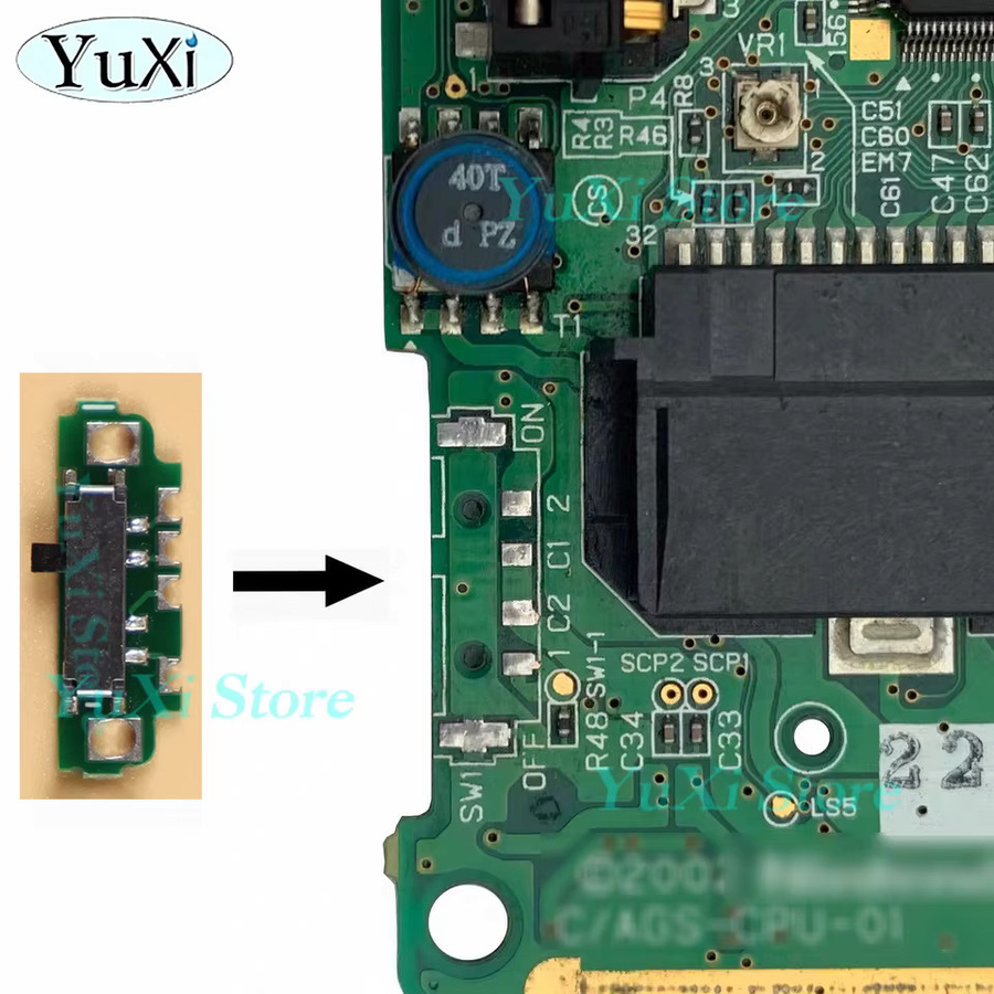 YuXi Power ON/OFF Schalter für GameBoy Advance SP, GBA, GBC und GBP Spielekonsolen in Grün - Bild 3