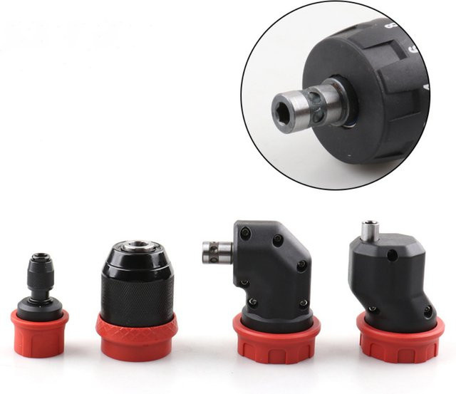 DAZZLEEX Elektrisches Bohrfutter für 6,35 mm Bits, bürstenlos und wiederaufladbar, Schwarz - Bild 1