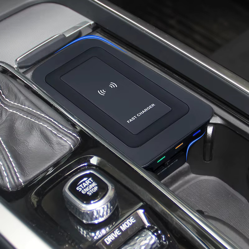 Kabelloses Autoladegerät für Volvo XC90 XC60 S90 V90 S60 V60 C60 in Schwarz - Bild 3