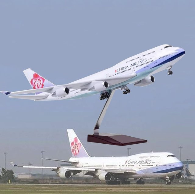 ZOCO China Taiwan B747 Flugzeugmodell, Maßstab 1:150, Druckguss-Harz-Flugzeugmodell - Bild 1