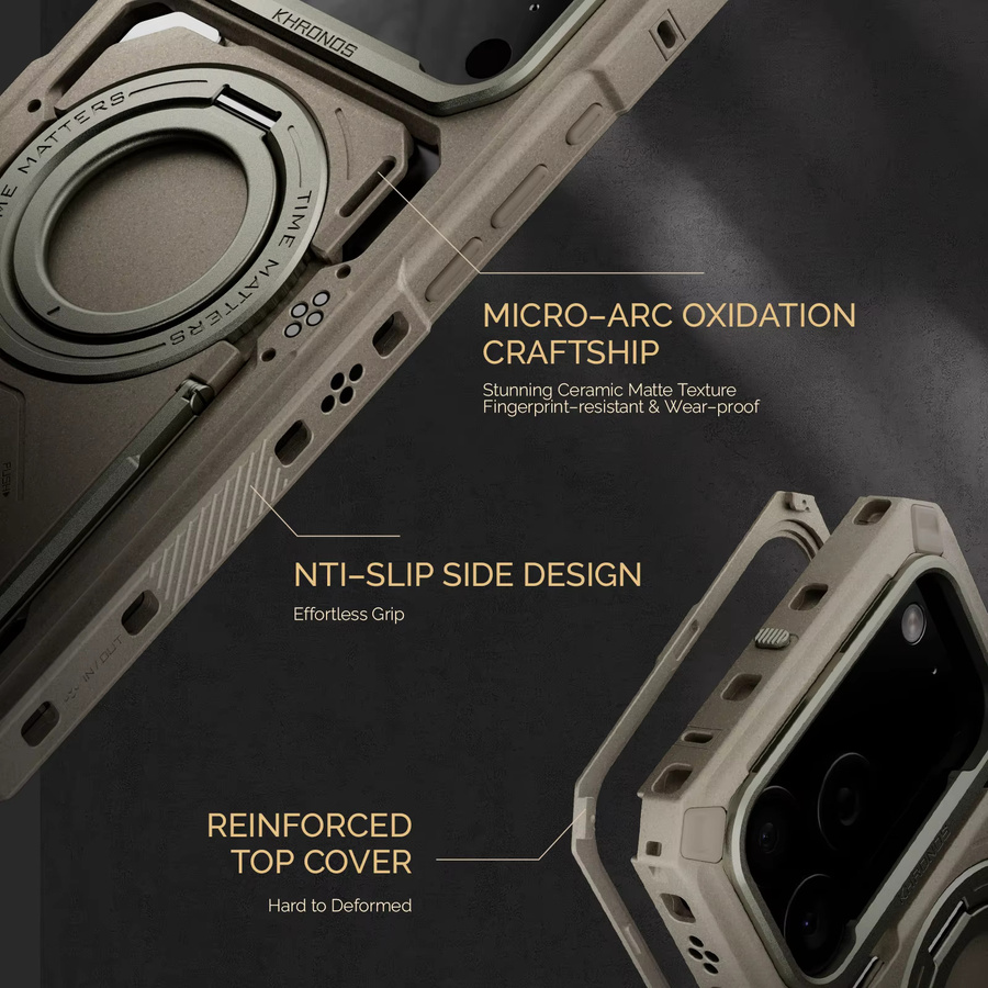 TILTA Khronos Classic Cage Kit für iPhone 17 Pro und iPhone 17 Pro Max mit MagSafe Magnetic Multi-Funktion Backplate in Grau - Bild 2