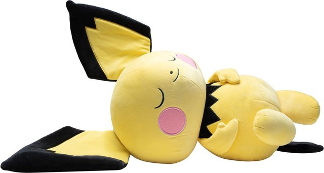 Pokémon Pichu schlafender Plüsch Kuscheltier - Bild 1