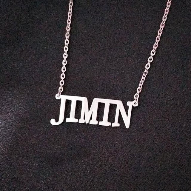 BTS Halskette, Jimin, Silber, Weiß, Unisex - Bild 1