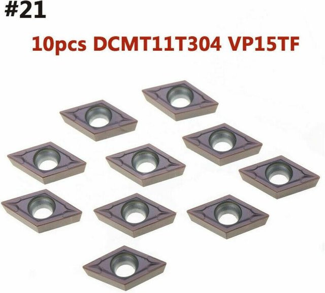 Industrial Commercial Giants Hartmetall-Wendeschneidplatten Set DCMT11T304 VP15TF in Silber, 10 Stück - Bild 1