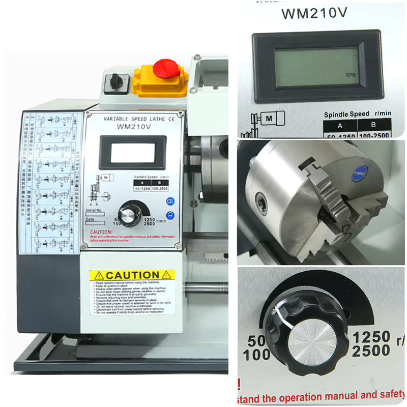 LY Mini-Metalldrehmaschine WM210 halbautomatische hochpräzise Mini-CNC-Maschine für professionelles Gewindeschneiden - Bild 2