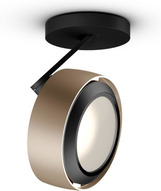 Occhio Più R alto 3d up VOLT LED-Deckenstrahler in Gold matt und Schwarz matt mit Glas-Cone und warmweißem Licht (3000K) - Bild 1