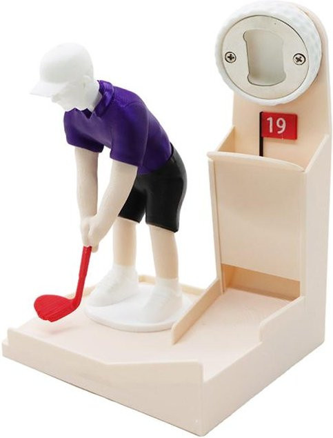 Binchi Fitness Flaschenöffner für Golfspieler in Beige - Bild 1
