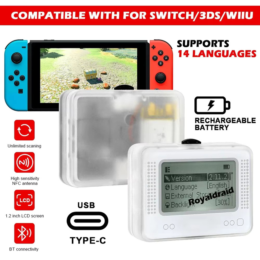 HeroAngel AMB Pixl Emulator Simulator mit NFC und Bluetooth für Nintendo Switch, WiiU und 3DS - Bild 2