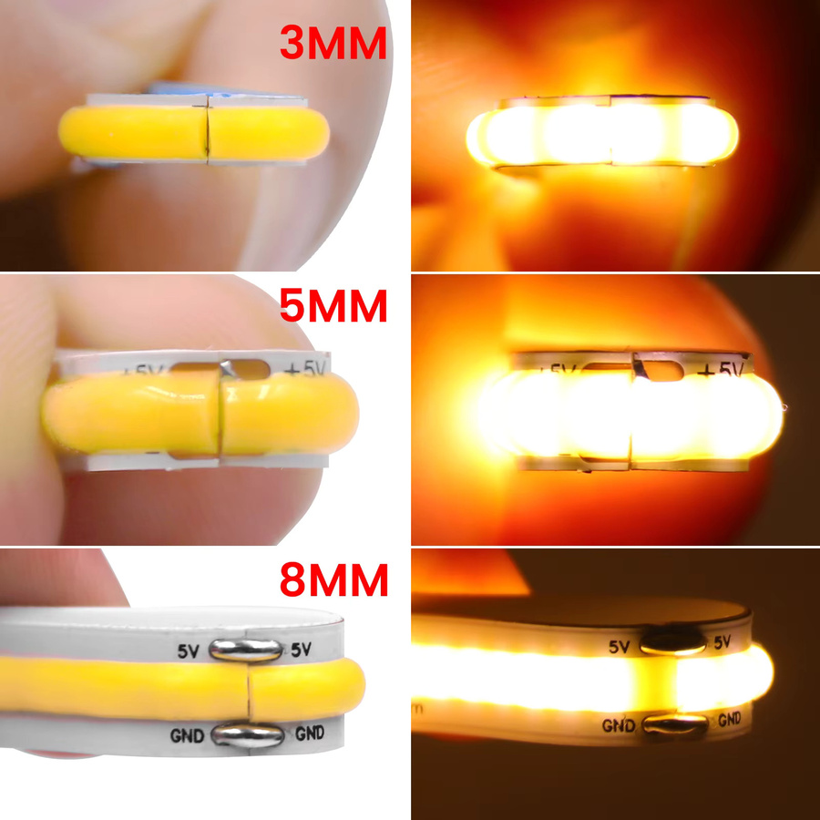 GAHADA USB COB LED Streifen Licht dimmbar mit hoher Dichte und CCT Farbtemperatursteuerung in Weiß - Bild 4