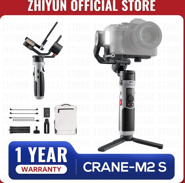 ZHIYUN Crane M2S 3-Achsen Handheld-Gimbal Stabilisator für spiegellose Kameras in Schwarz - Bild 2