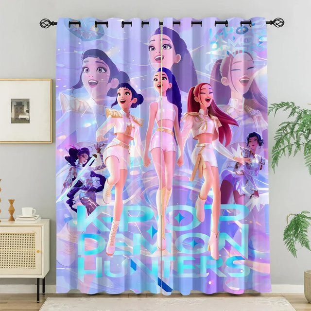 Hasbro Kpop Blackout-Vorhang für Kinder mit Ösen, geräuschreduzierend, mehrfarbig, Höhe: 213 cm - Bild 1