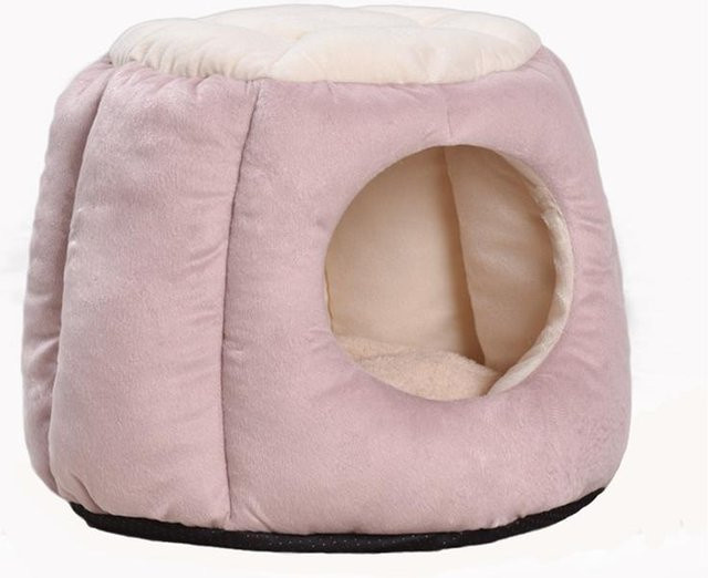 Warmes Katzenbett von Mengshuya aus weichem Plüsch und Baumwolle für Katzen und kleine Hunde - Bild 1