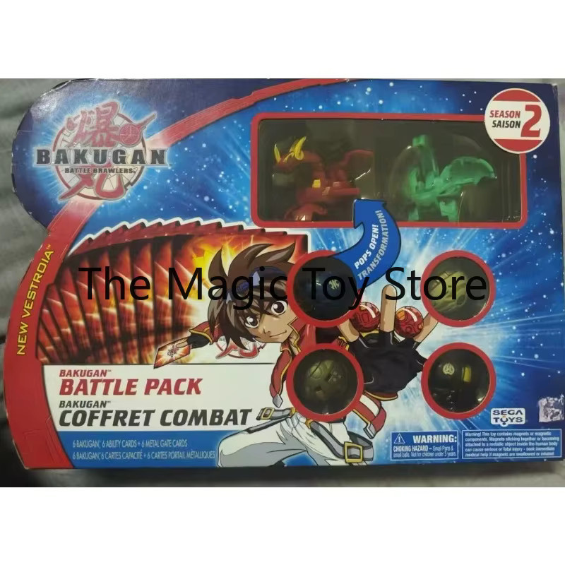 Bandai Bakugan Bakutech Wasser-Typ Schwerer Kampfelefant & Wiedergeborener Einhorn-Drache, Actionfiguren, Set / Bundle - Bild 2