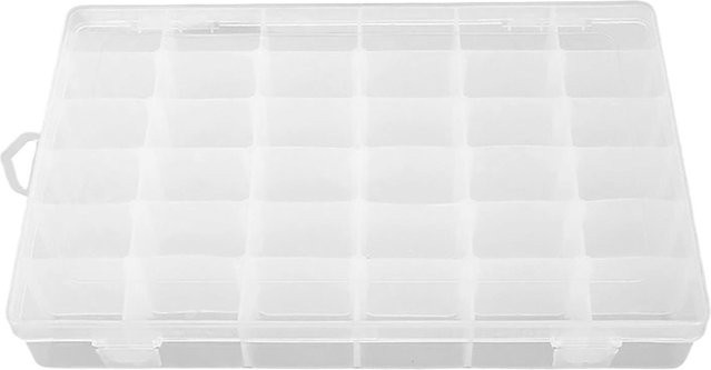 OutsideWorld Schmuckbox aus transparentem Kunststoff mit 36 Fächern und herausnehmbaren Trennwänden - Bild 1