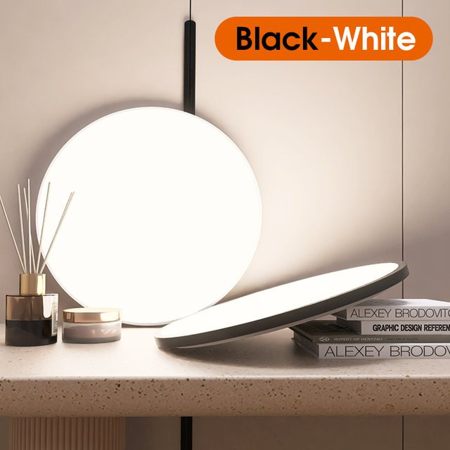 Moderne LED-Panel Deckenleuchte von DIBILUN in Weiß für Schlafzimmer und Küche - Bild 1