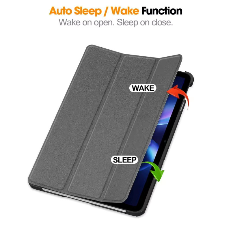 ZNOVAY Smart Case für Xiaomi Redmi Pad 2 SE 9,7 Zoll, faltbare Flip-Hülle mit Standfunktion und Auto-Schlaf/Aufwach-Funktion, Farbe: Grün - Bild 3