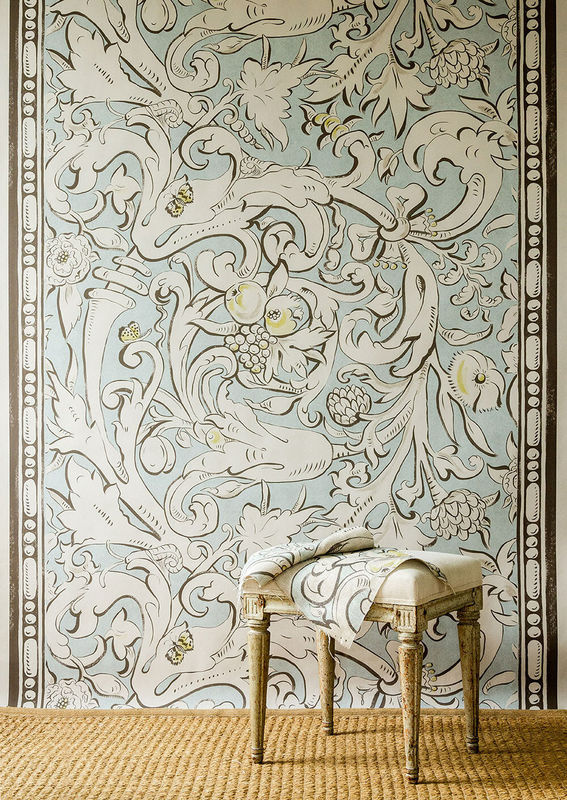 Lewis & Wood Tapete Bacchus in Grigio mit floralem Art Nouveau Design und botanischen Motiven - Bild 2