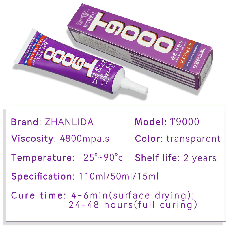 ZHANLIDA T9000 Universalkleber Transparent 110 ml für Handy, Schmuck, Leder und Textilien - Bild 3