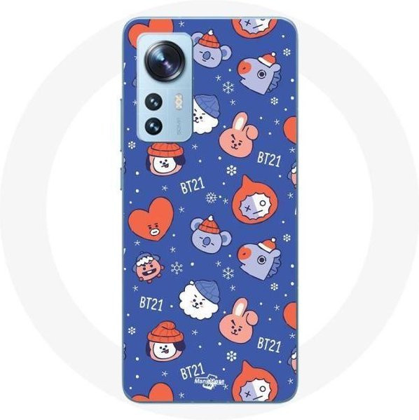 Handyhülle für Xiaomi Mi 12 und Mi 12X mit BTS BT21 Design in Blau - Bild 1