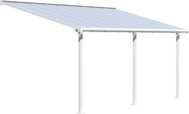 Palram Canopia Olympia Terrassenüberdachung aus Polycarbonat in Weiß, B/T/H: 546 x 295 x 305 cm - Bild 1