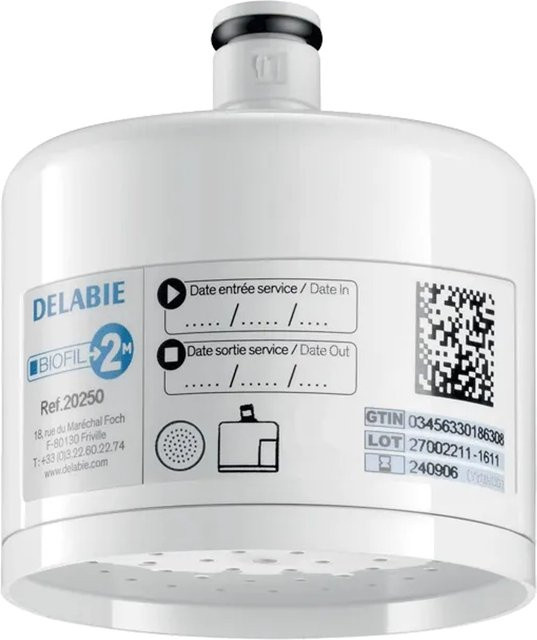Delabie BIOFIL Filter steril für Waschtisch oder Dusche, 10 Stück, Weiß - Bild 1