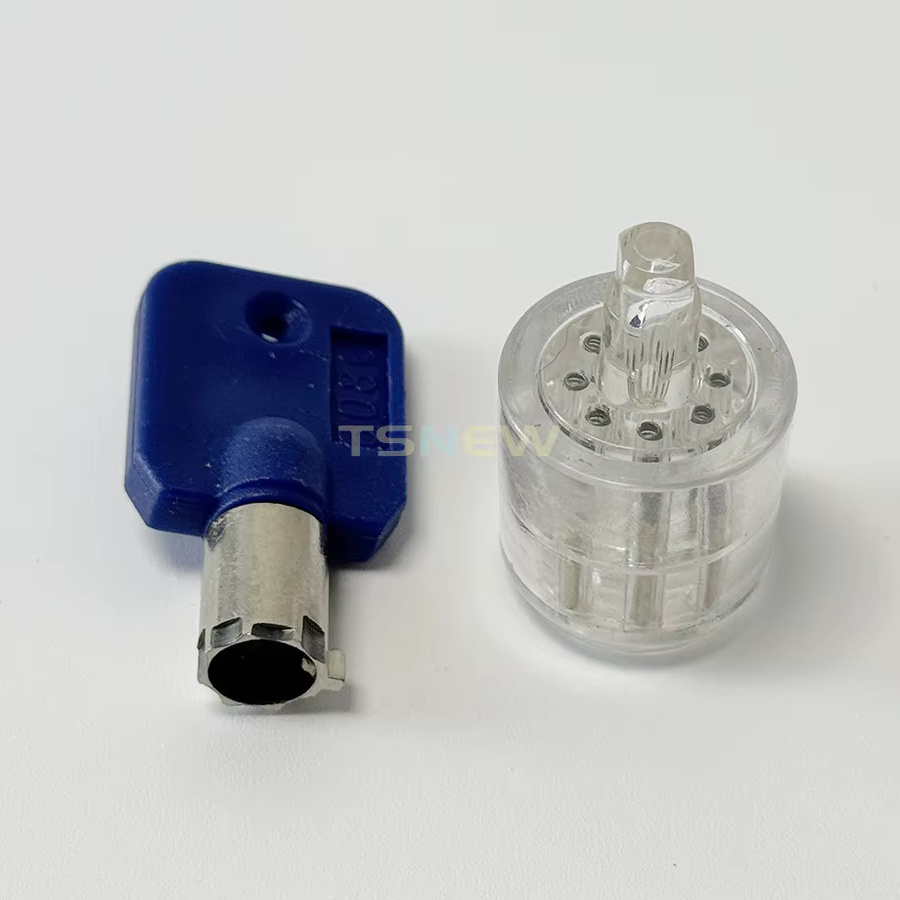 ITSkey 7-Pin Plum Lock Transparenter Rohrzylinder zum Üben von Schlossöffnungstechniken in Transparent - Bild 2