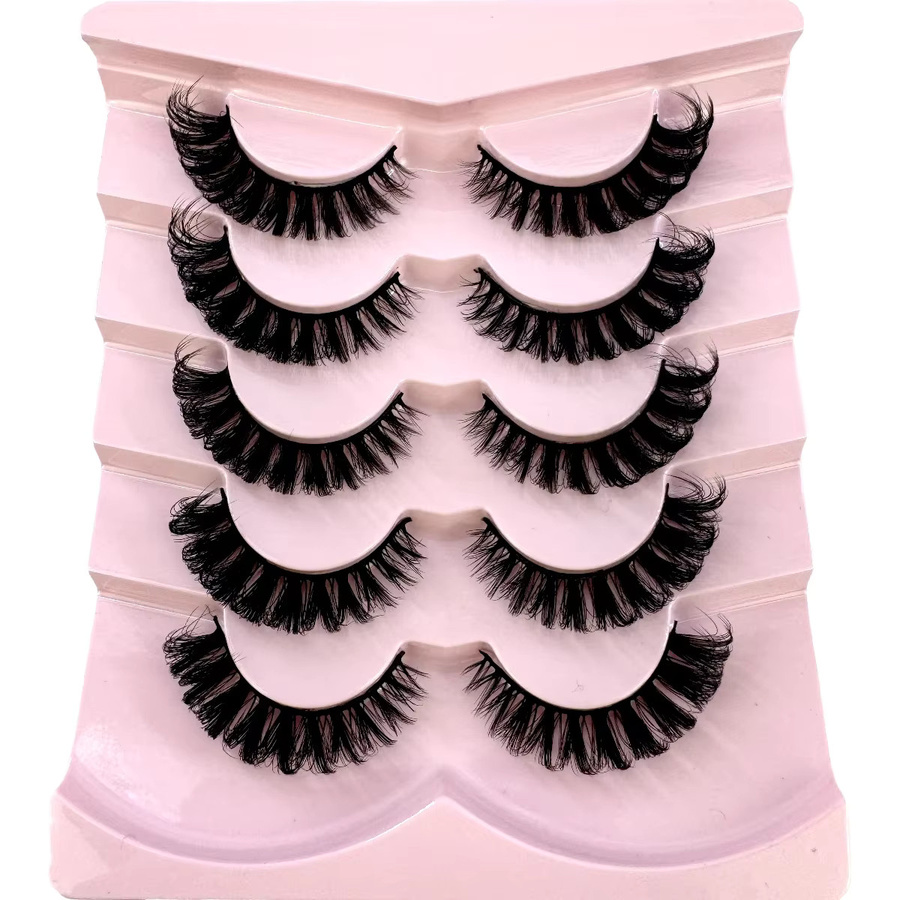 HBZGTLAD Wimpern, Black, 5 Paar, Unisex - Bild 4
