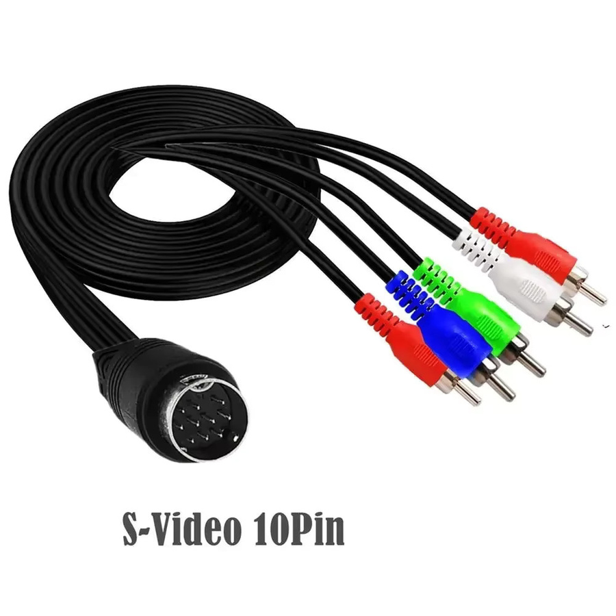 BSN Mini-DIN 10-poliges auf RCA Audio- und Video-Kabel für Fernseher und Empfänger, Länge: 1,8 m - Bild 2