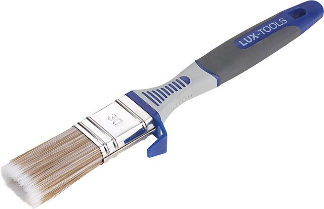 LUX-TOOLS Flachpinsel Lasur mit Tank, blau, Breite: 30 mm - Bild 1